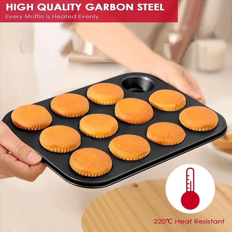 Carbon Steel Muffin Tray Set of 2