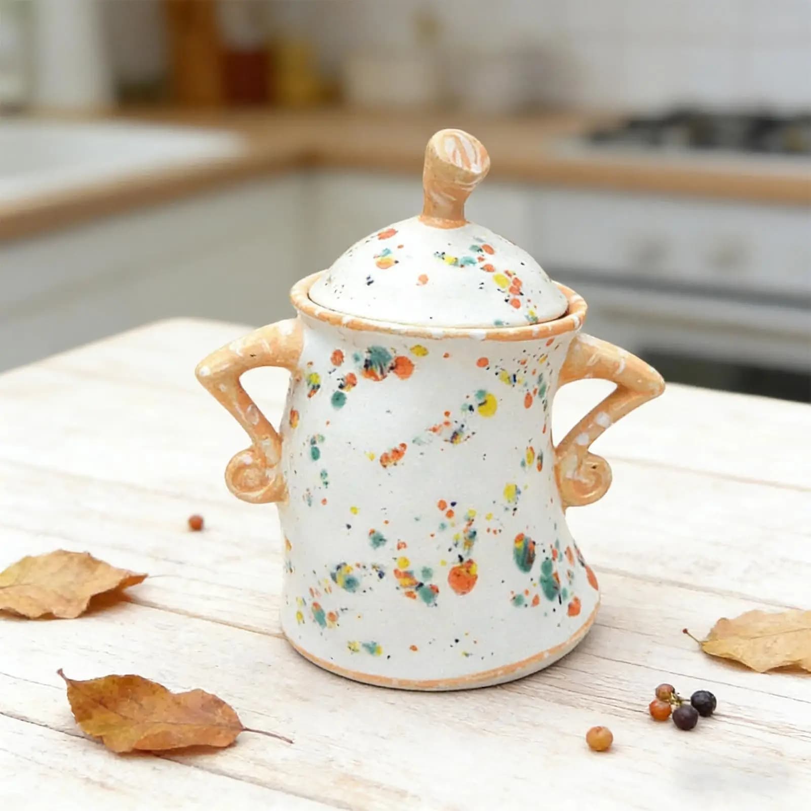 Resin Storage Jar with Hands on Hips Design