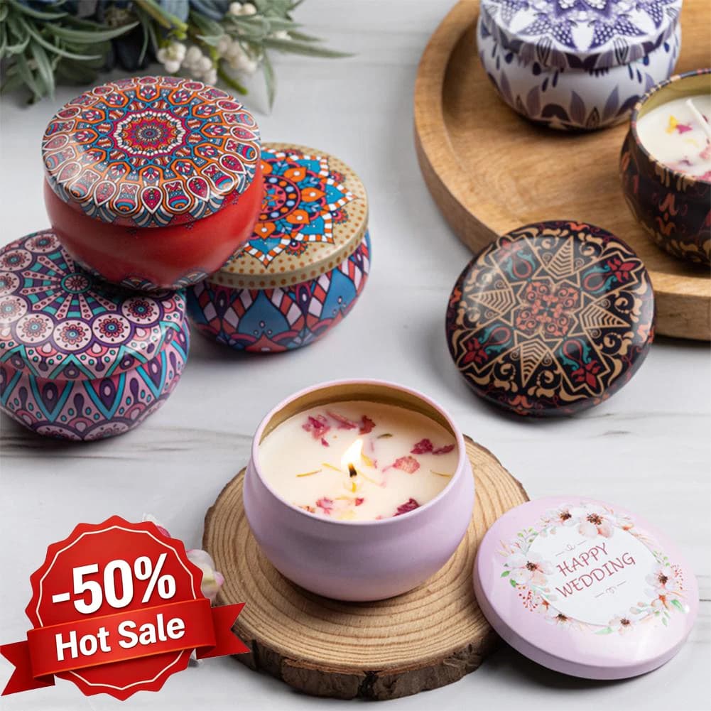 Soy Wax Scented Candle with Dried Flowers