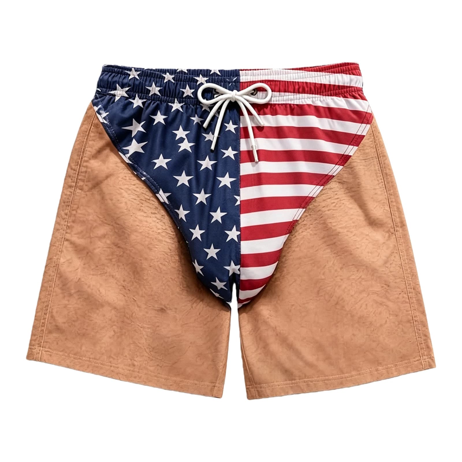 Men's Patriotic Swim Trunks with Mesh Lining