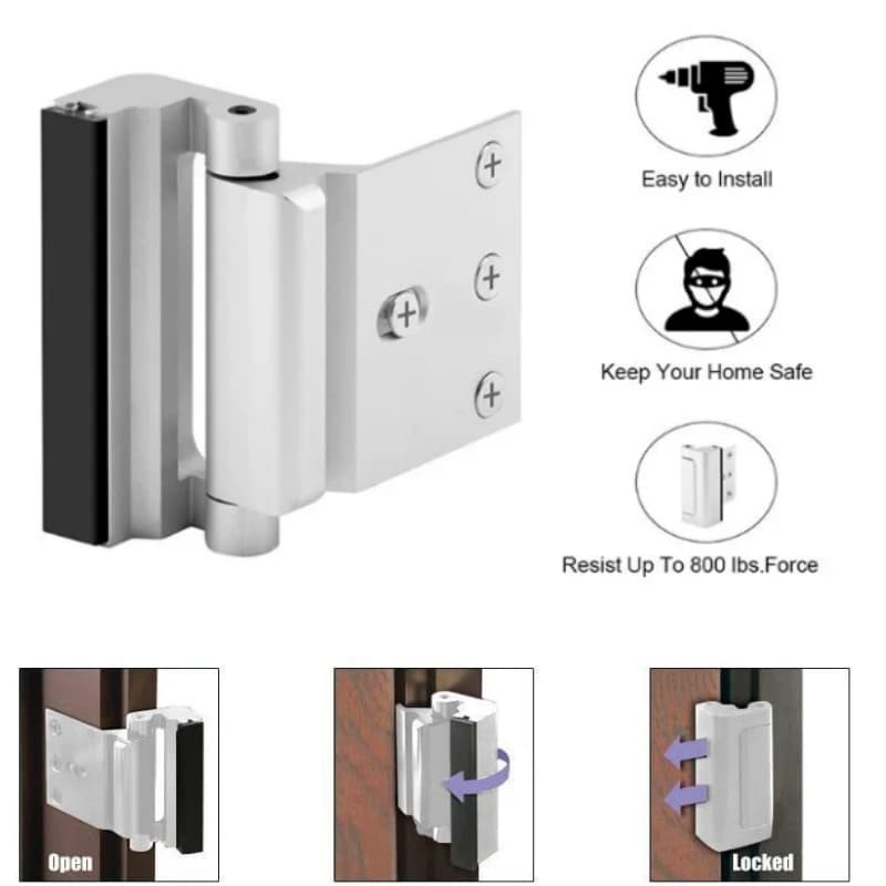 Door Reinforcement Lock with 3 Inch Stop
