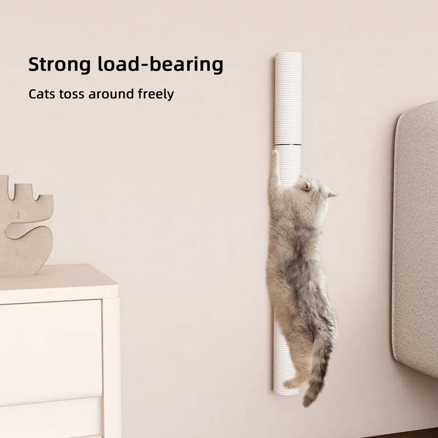 Wall Mounted Cat Climbing Ladder with Sisal Rope