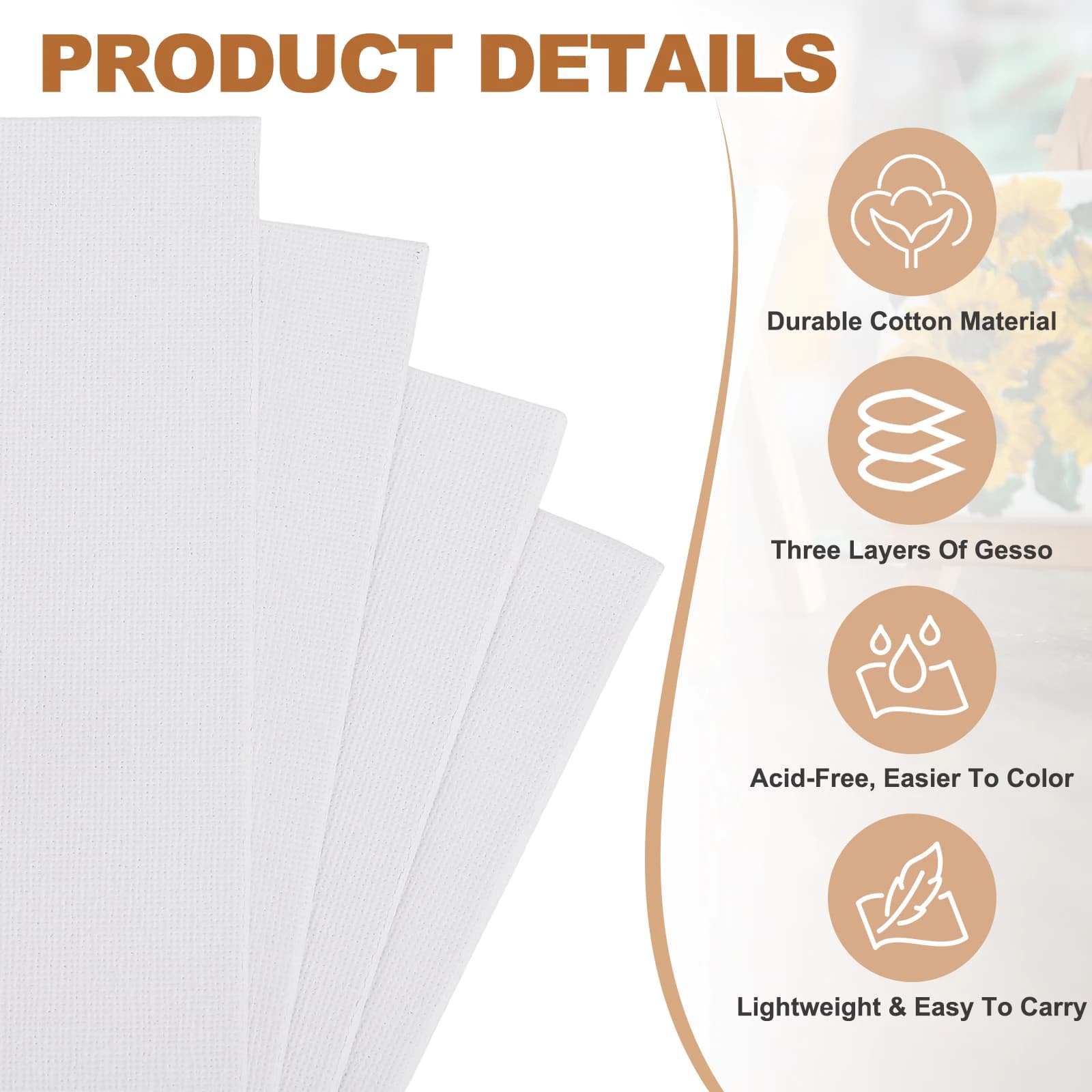Primed Cotton Canvas Boards for Painting