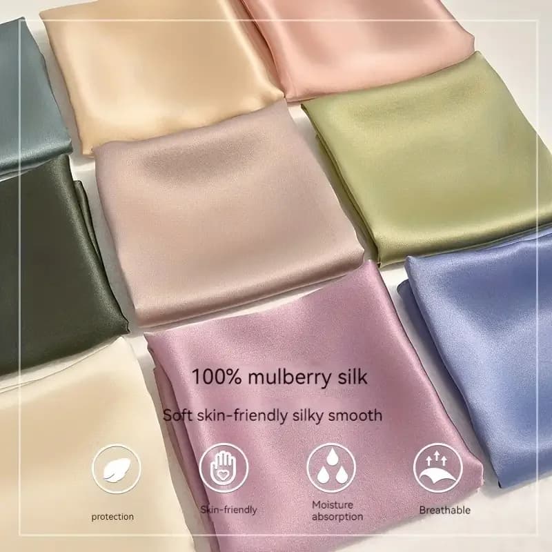 Scarf 100% Silk Bandana Women Square Scarves Wrap Kerchief Mulberry Spring Fashion Luxury High Quality Headband Hijab Shawls