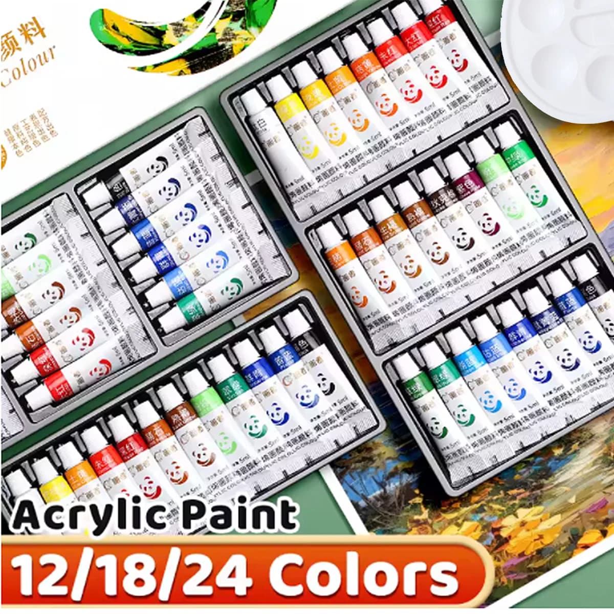 Acrylic Paint Set, 5ml Bottles, Non-Toxic