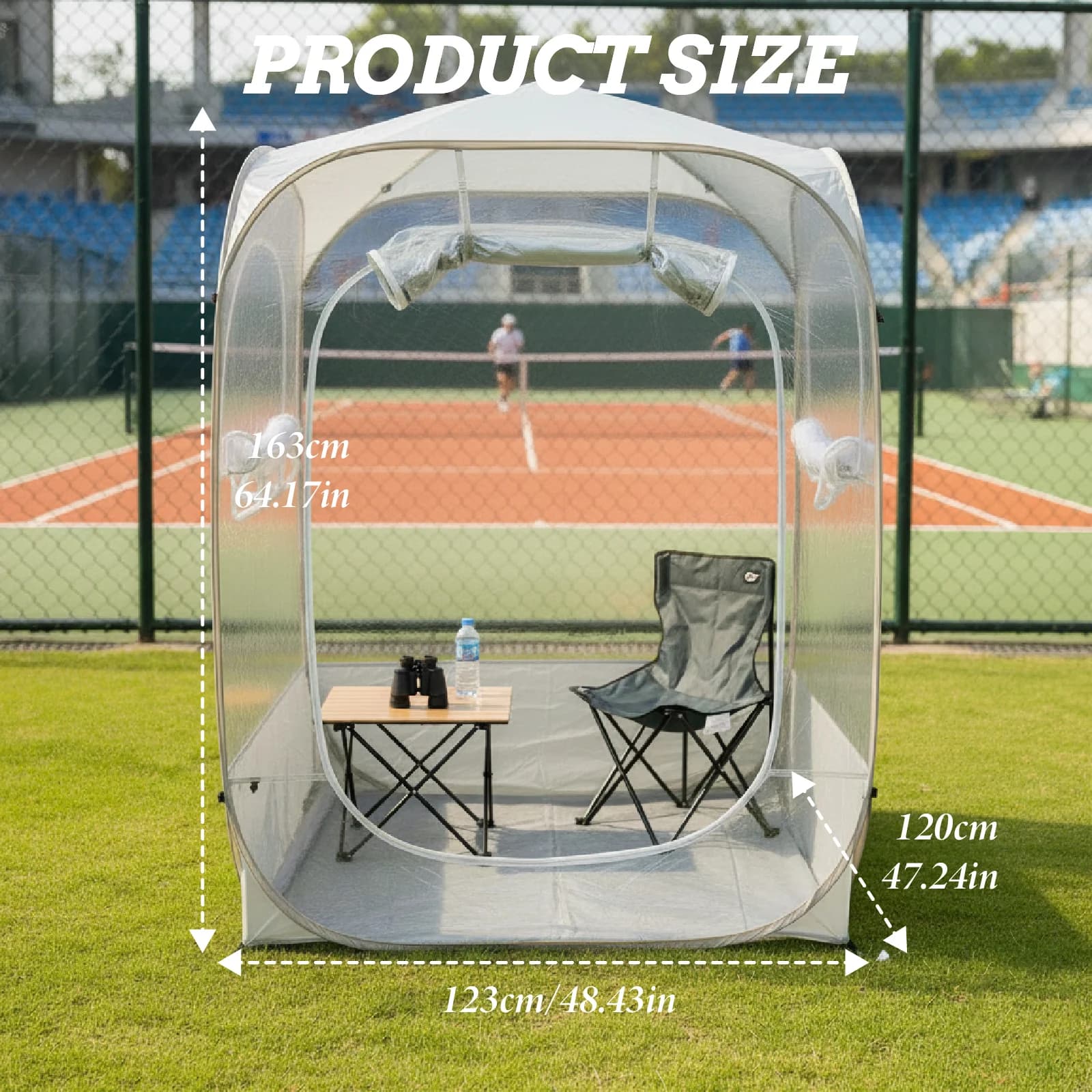 1 Pack Transparent Pet Playpen, Pop Up Clear Pet Tent, Portable Foldable Shelter for Cats Dogs Garden