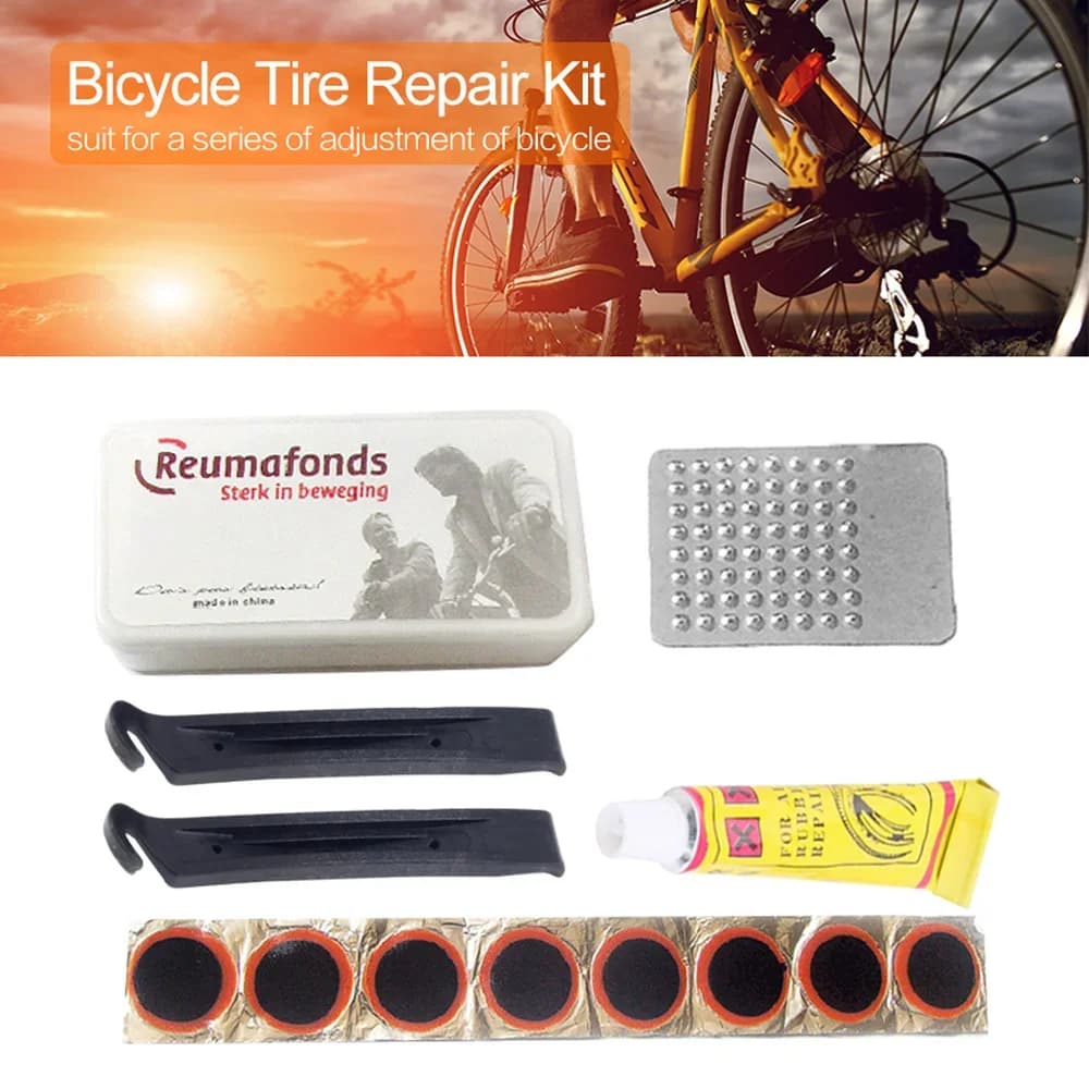 Bicycle Tire Repair Kit with Patches and Levers