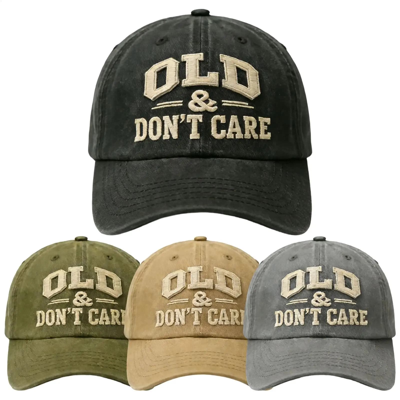 Don't Care Embroidered Vintage Baseball Cap