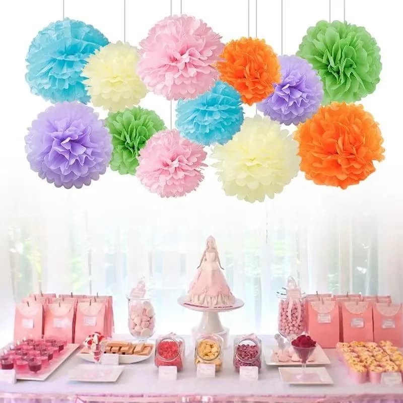 Tissue Paper Pompoms Flower Balls Decorations