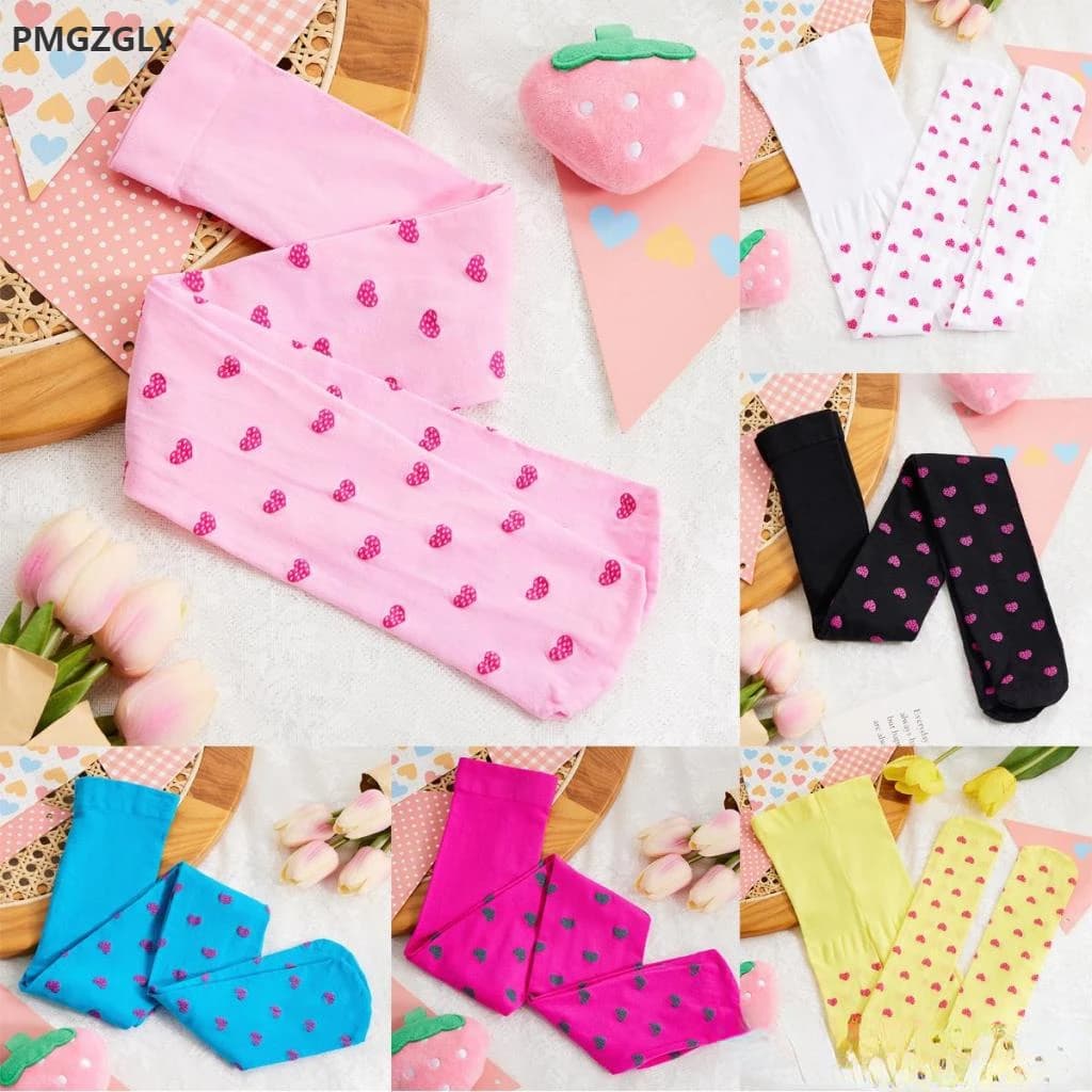 Girls Heart Pattern Elastic Waist Tights