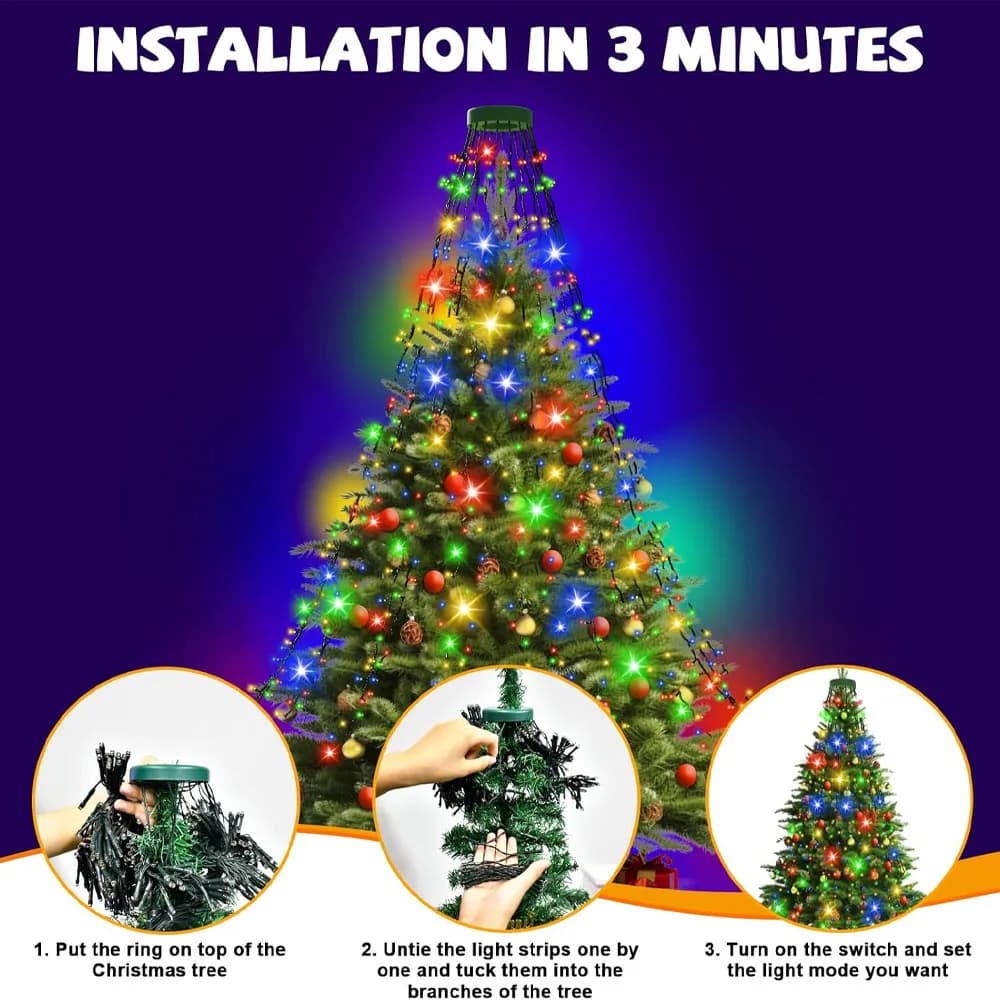 Smart RGBIC Christmas String Lights 400LED