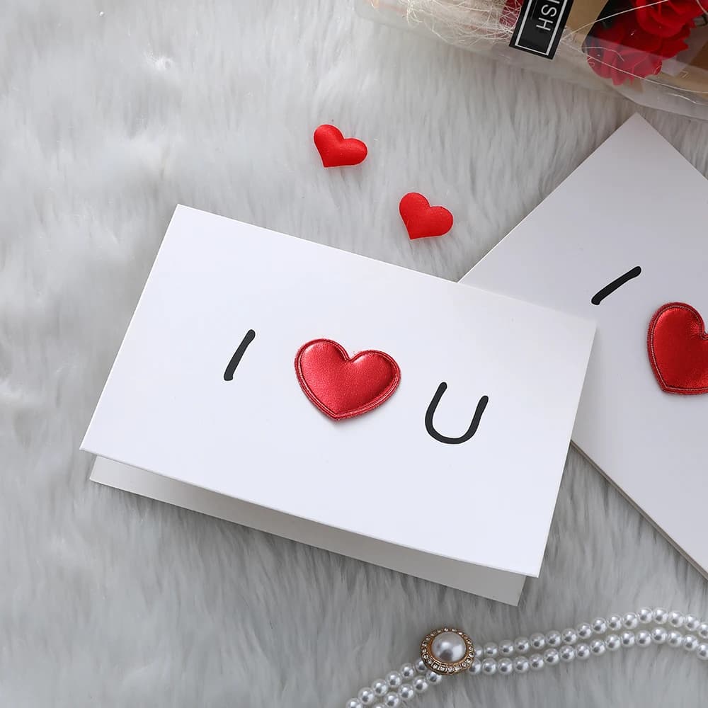 Love Postcard Valentines Day Gift Cards Wedding Invitation Greeting Cards Anniversary for Couples Handmade Valentines Day Gift