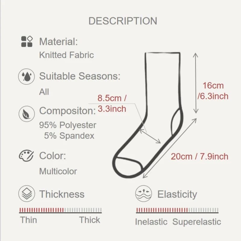 Men's Crew Socks with Number 23 Design