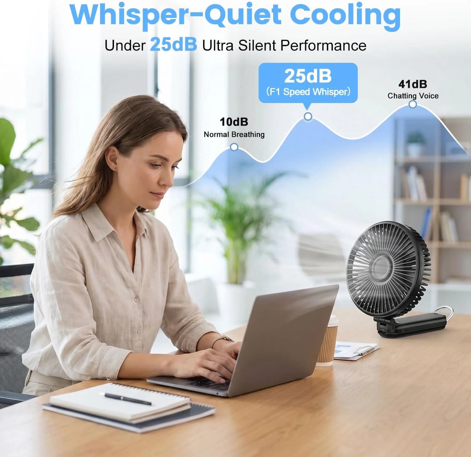 Portable Rechargeable Hand Fan 10000mAh