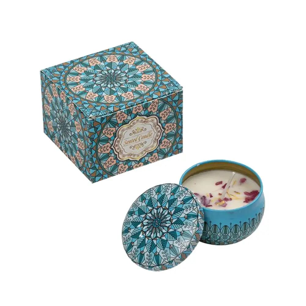 Soy Wax Scented Candle with Dried Flowers