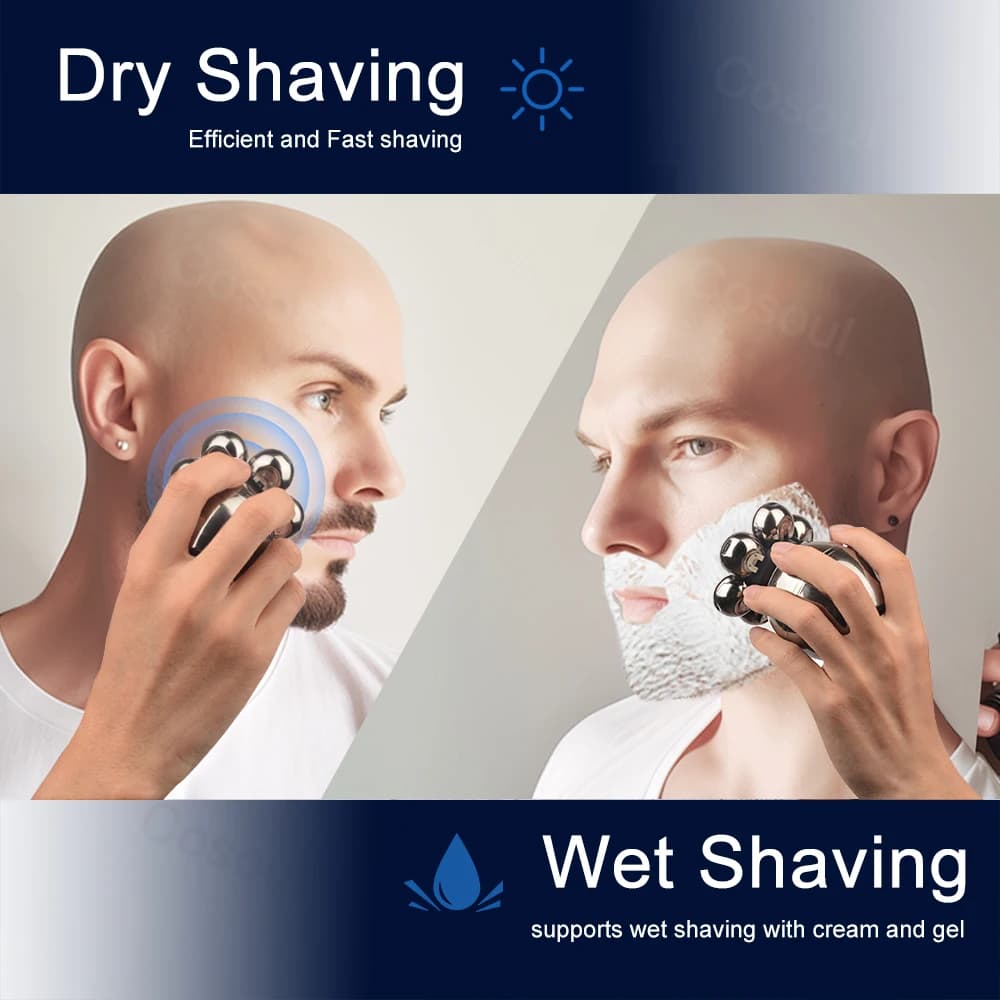7-Head Electric Shaver and Hair Clipper for Men