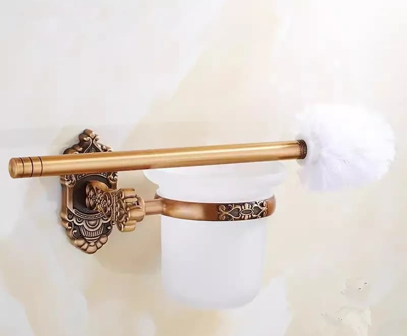 Antique Bronze Carved Bathroom Accessories Set