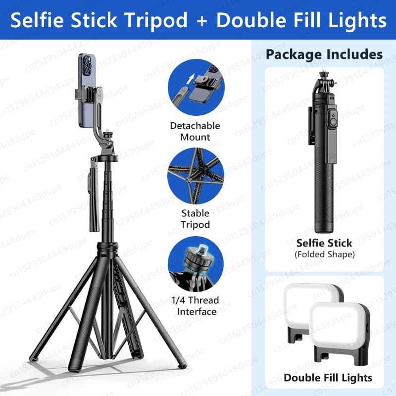 Tripod Stand with Wireless Bluetooth Phone Holder