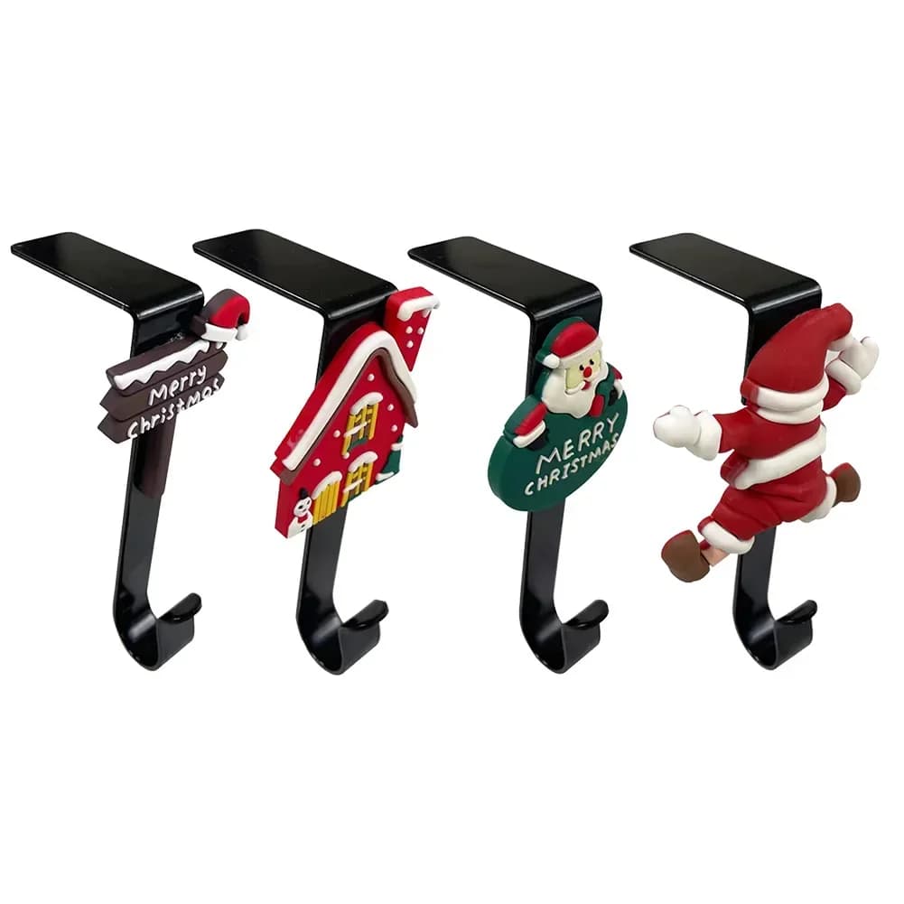 Metal Christmas Stocking Mantel Holder