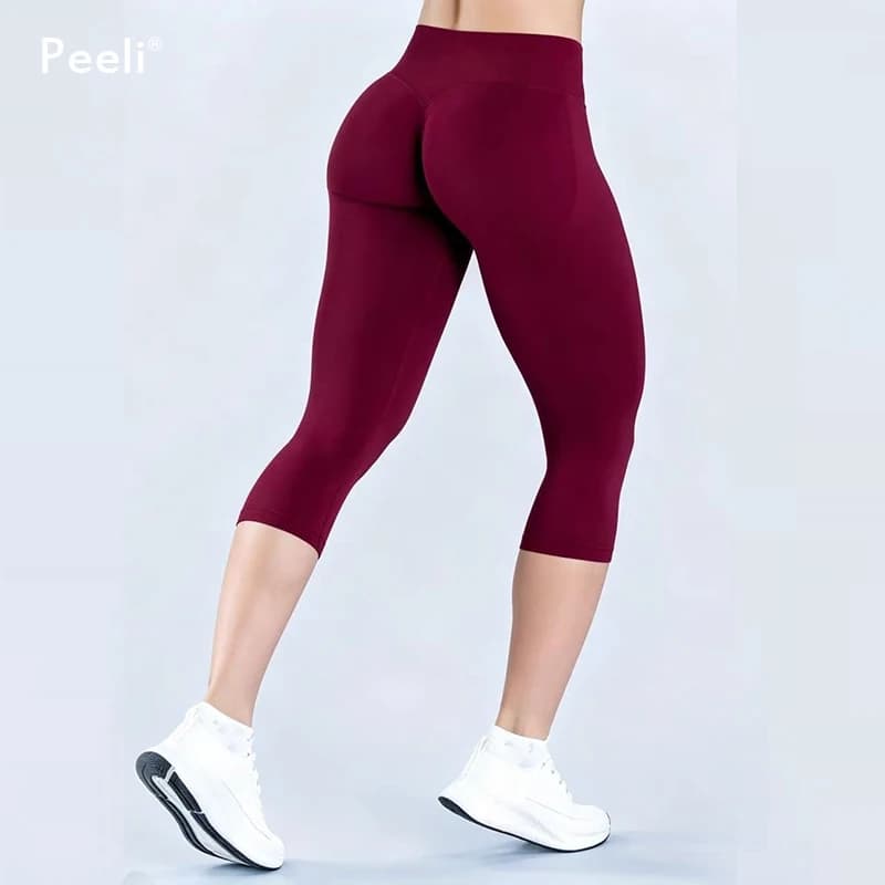 Seamless Scrunch Butt Yoga Capri Leggings