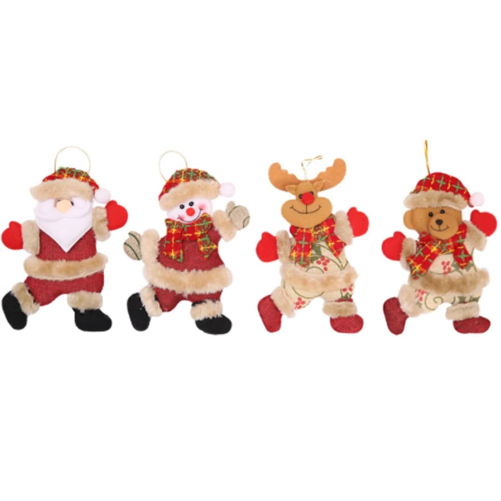 Plush Christmas Character Ornaments Set