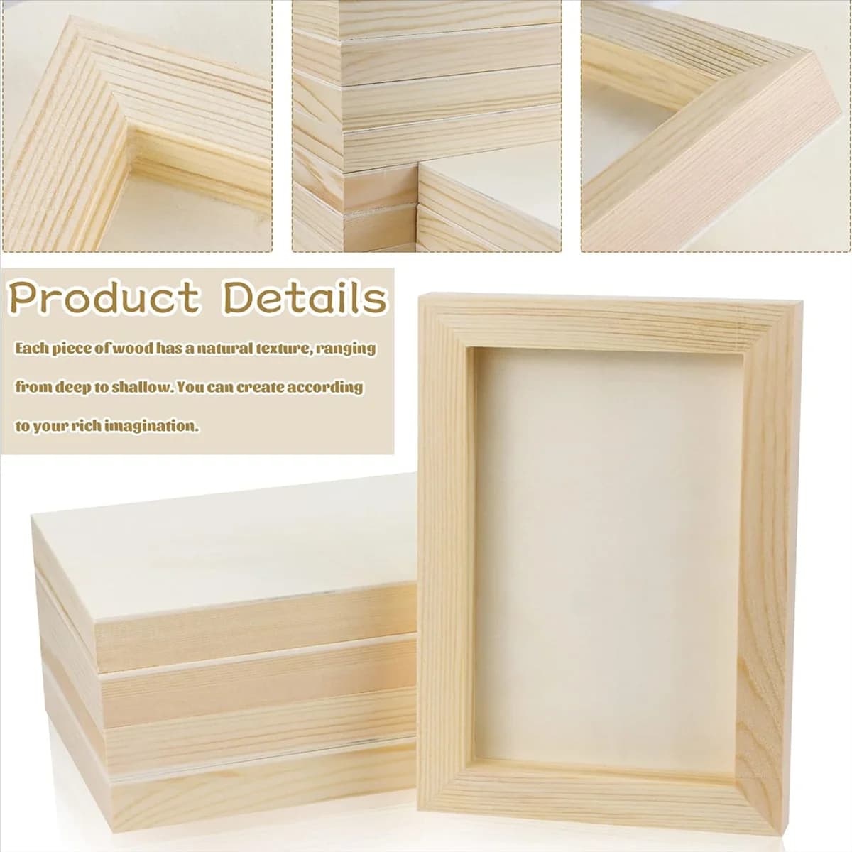 Unfinished Wood Panel Boards for Painting, 10 Pack
