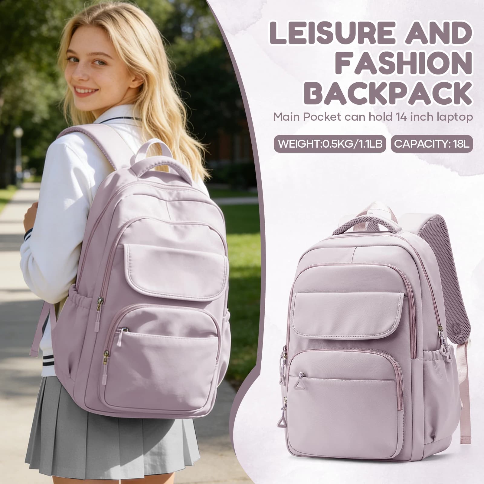 School Backpack with Laptop Compartment