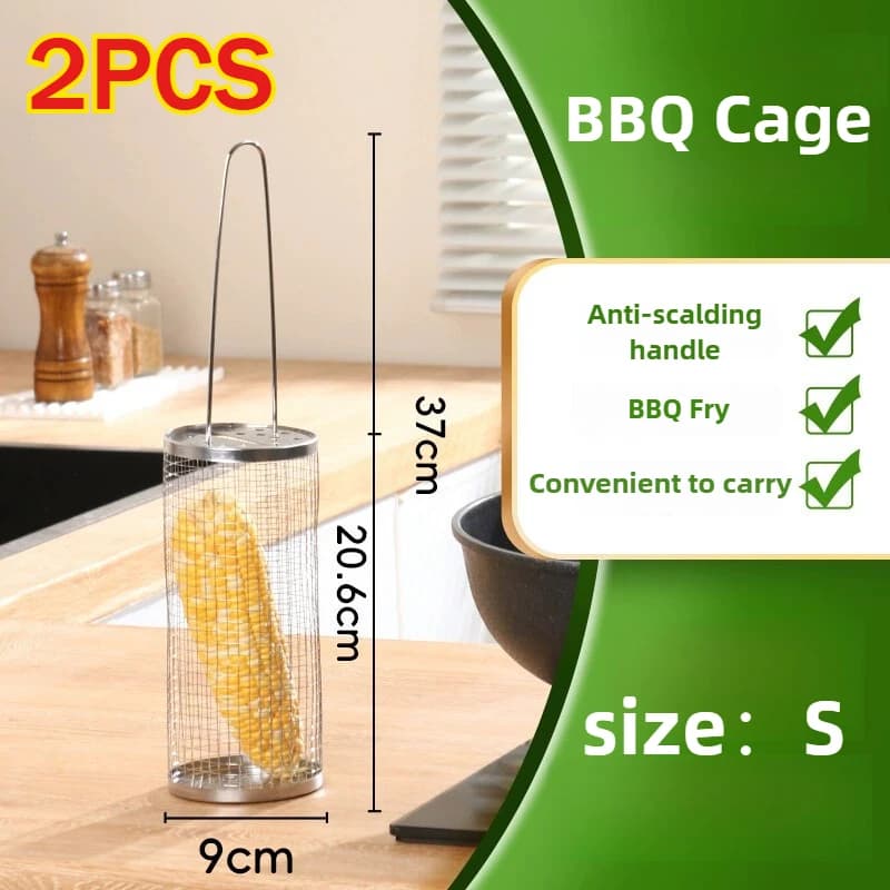 Cylindrical BBQ Grill Basket