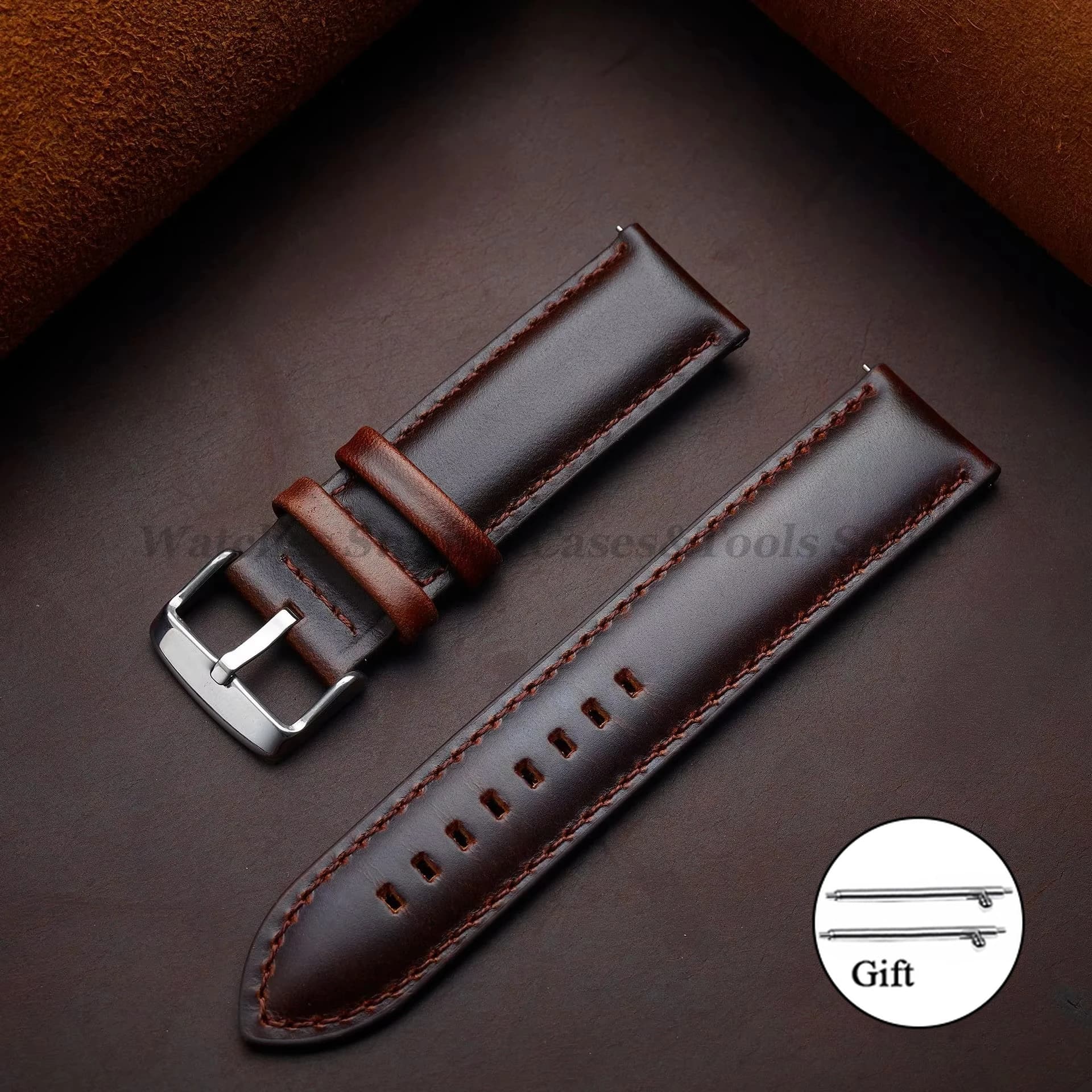 Leather Watch Strap with Quick Release