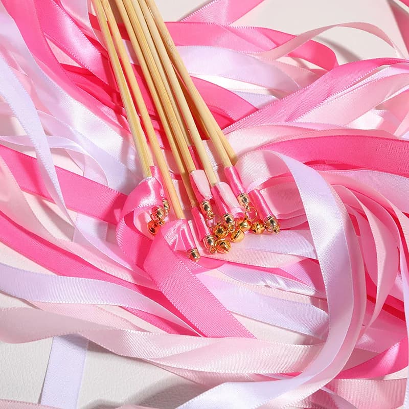 Ribbon Fairy Wands with Silver Bells