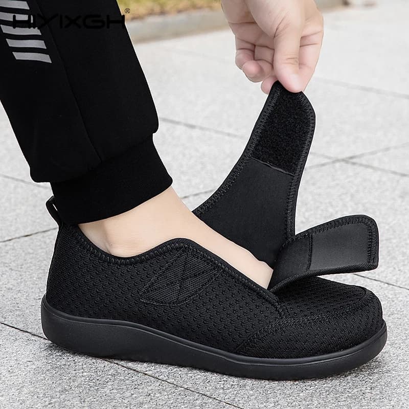 Open Shoes for Elderly Adjustable Diabetic Shoes Swollen Foot Fat Wide Hallux Valgus Bunion Orthopedics Thumb Eversion Men Women