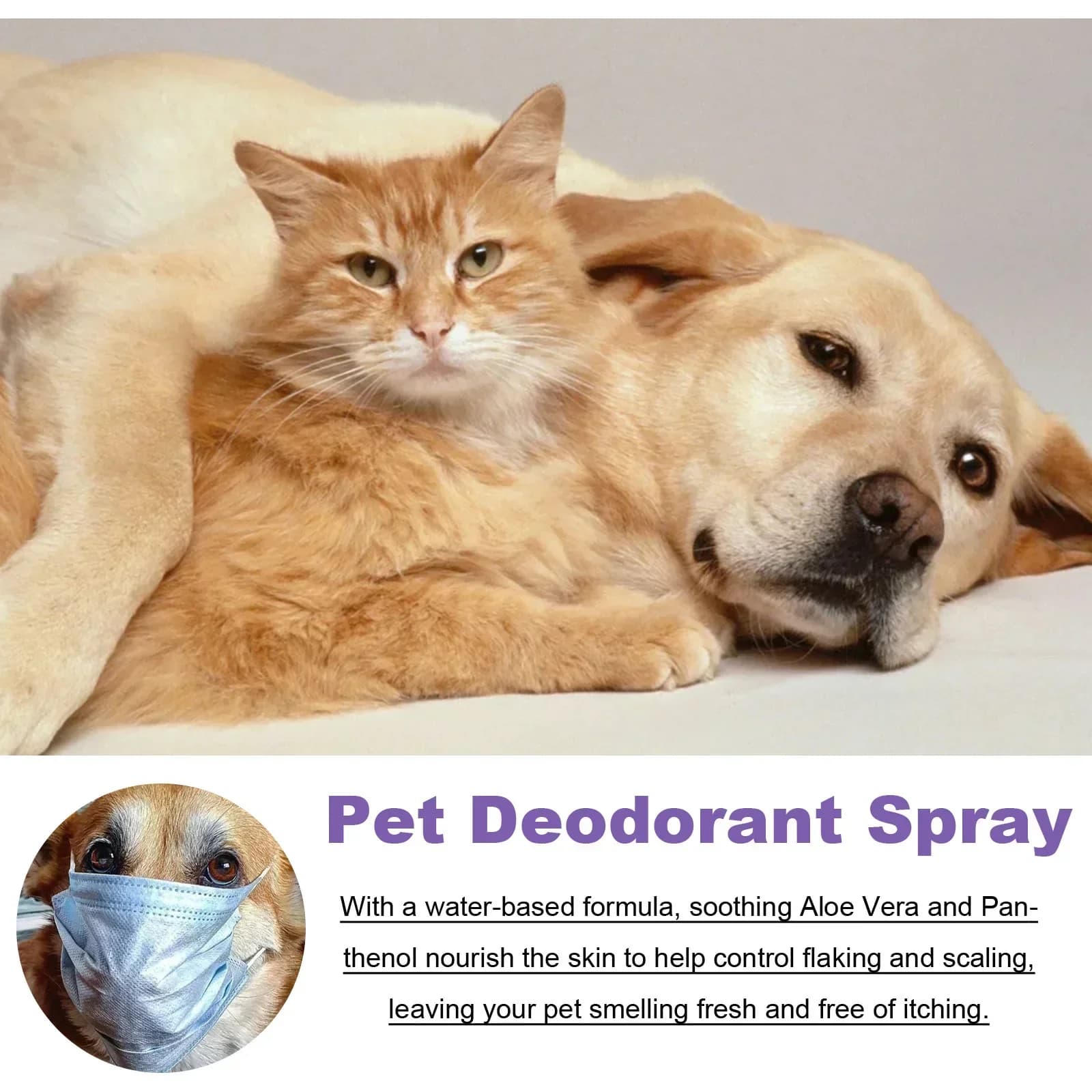 Pet Deodorizing Spray with Lavender Oil