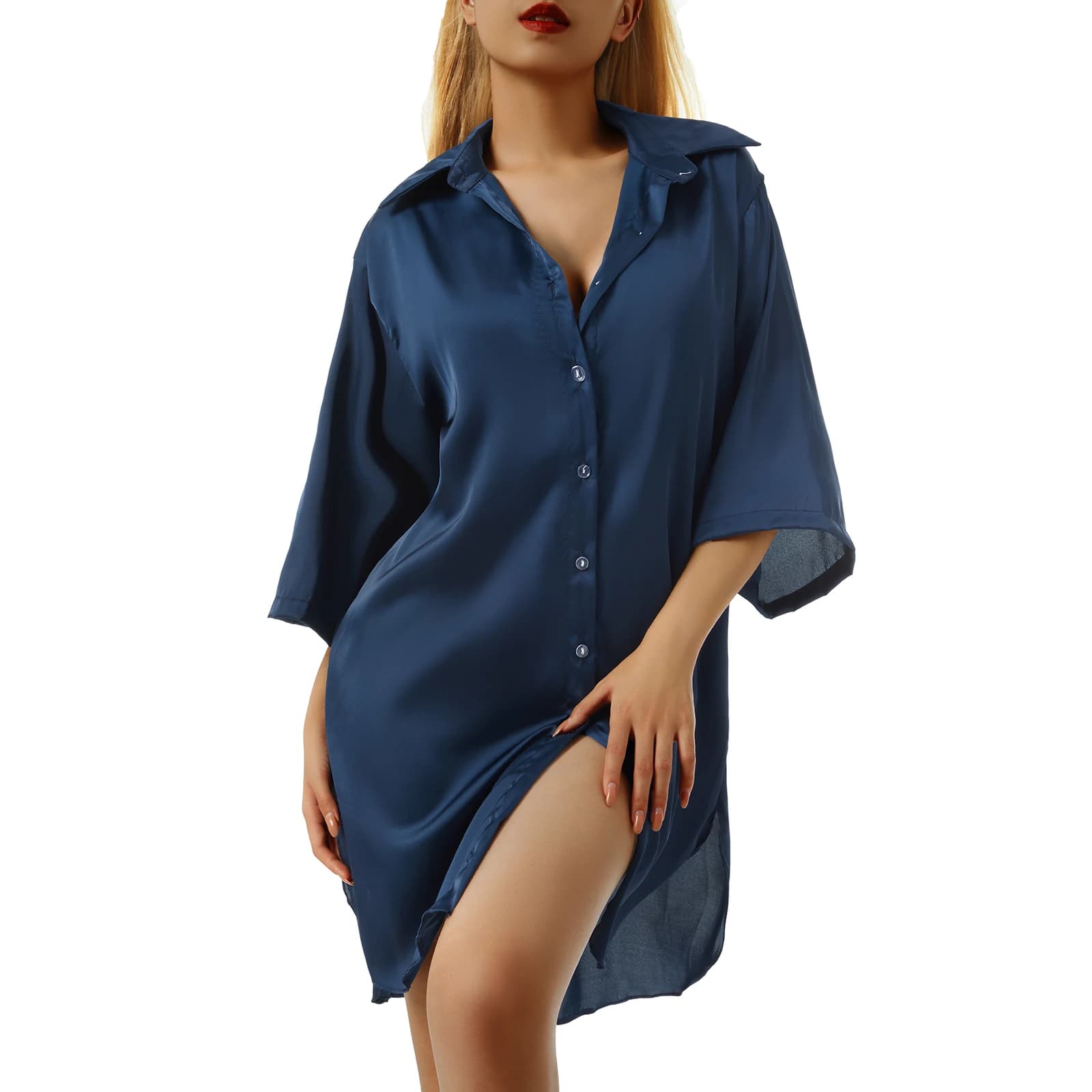 Women's Half Sleeve Loose Nightshirt