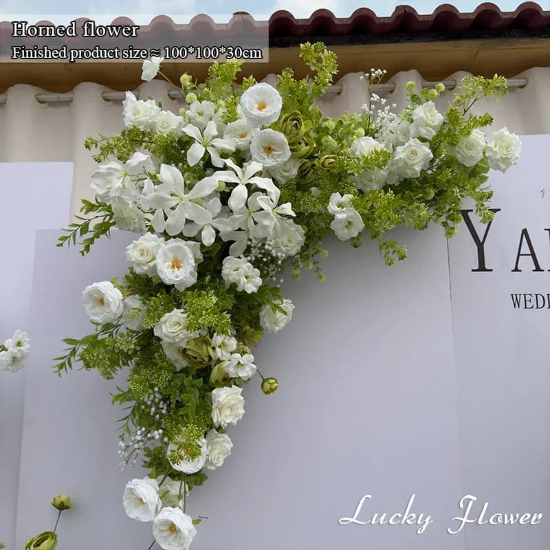 Outdoor Wedding Decoration Artificial Flowers Floral Backdrop Arrangement Home Decor Hanging Flower Row Road Lead Flower Ball
