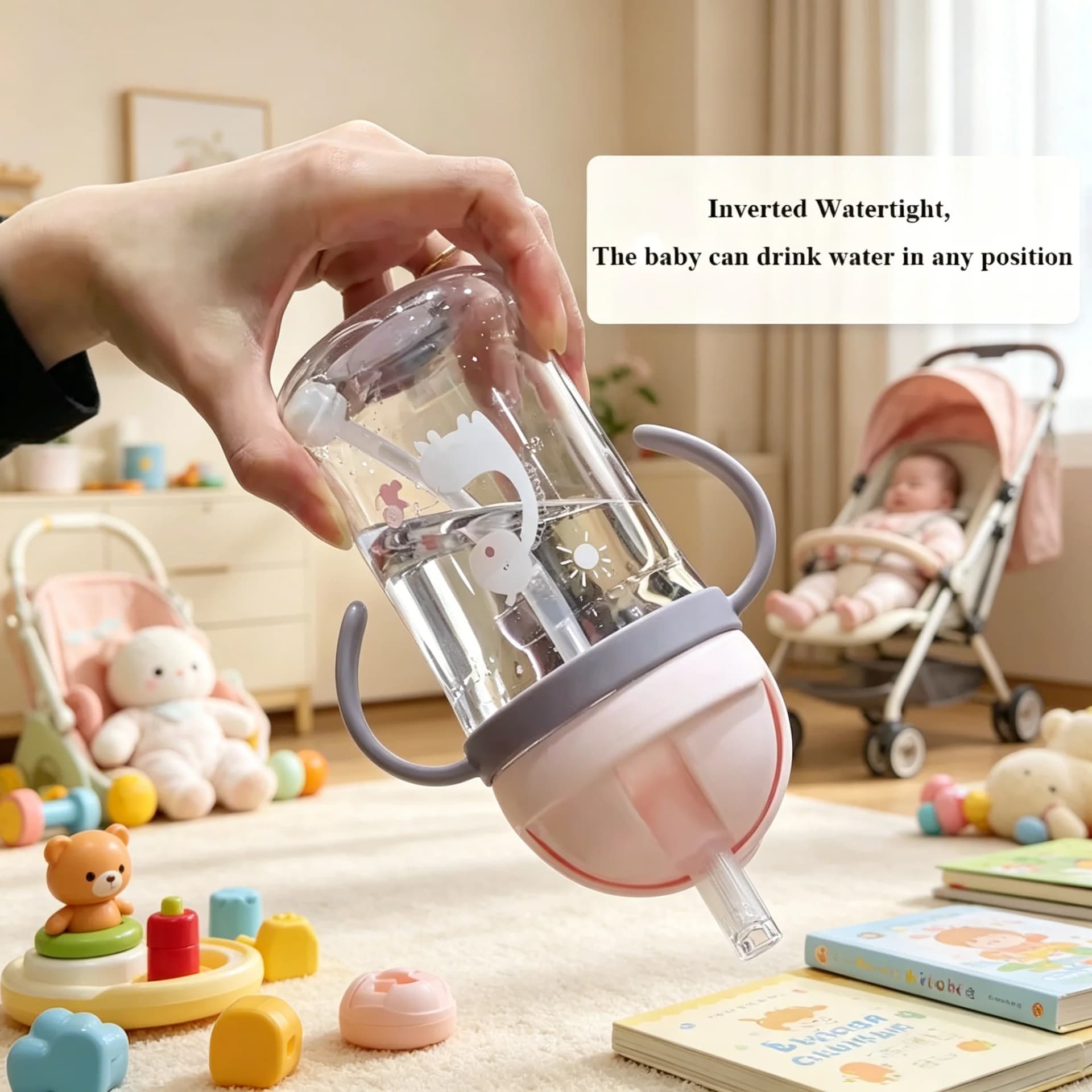 Sippy Cup with Straw and Gravity Ball