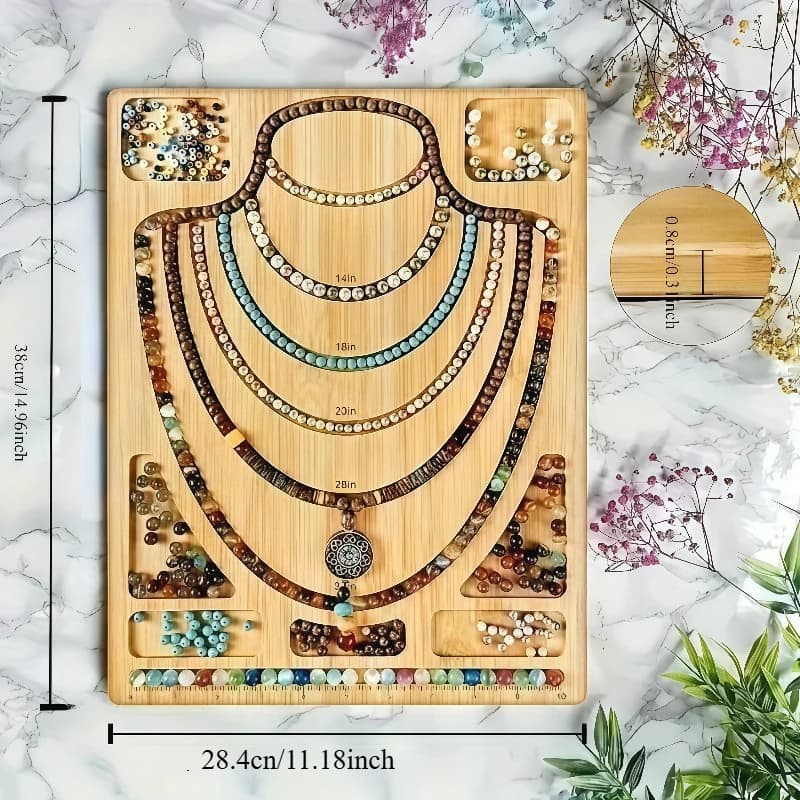 Bamboo Bead Design Board With Display Tray