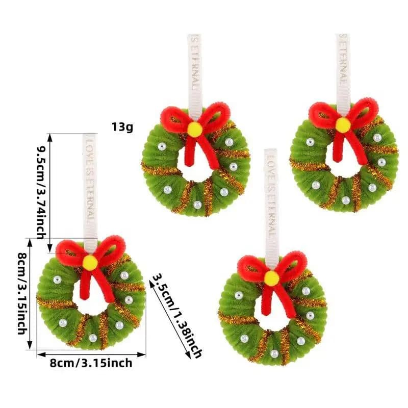Mini Handmade Christmas Wreath Ornaments