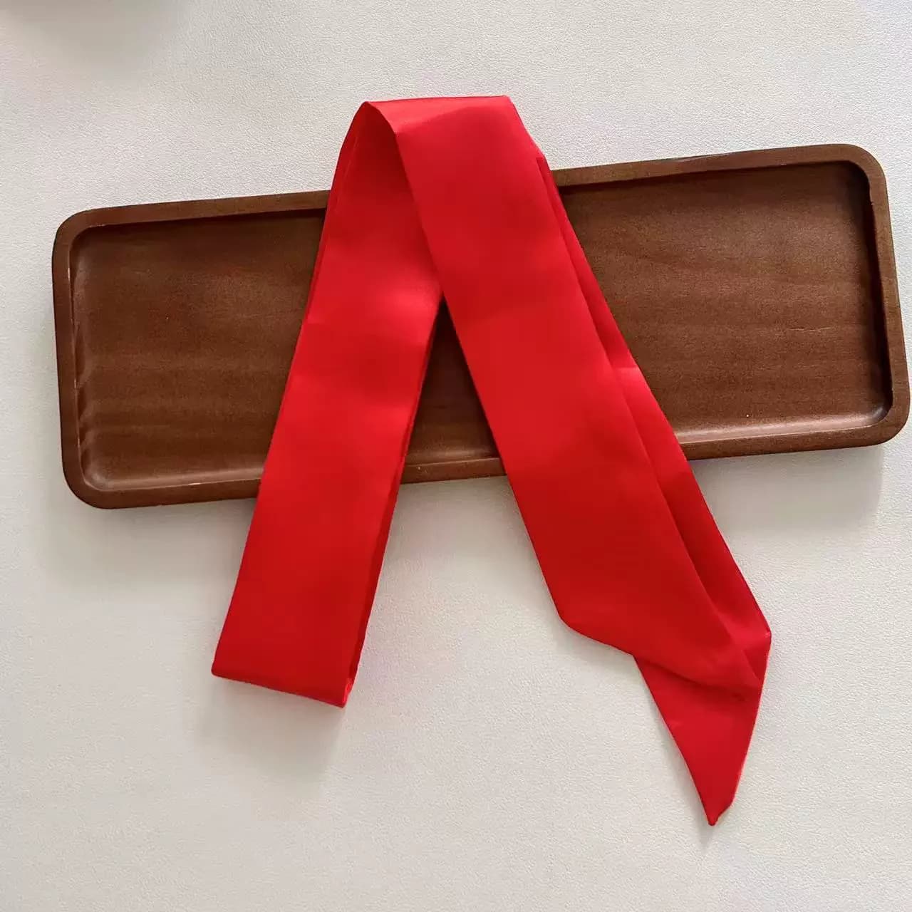 Long Skinny Satin Hair Scarf Headband