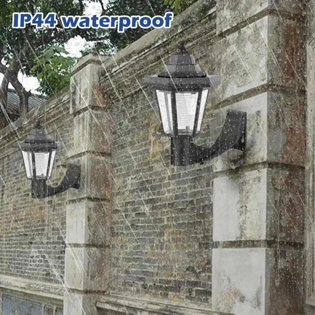 Garden Wall Light 1.5M Solar Courtyard Light Retro Streetlight Outdoor Lawn Path Courtyard Floor Lamp