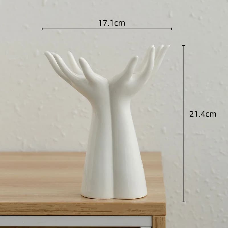 Ceramic Hand Vase Flower Arrangement