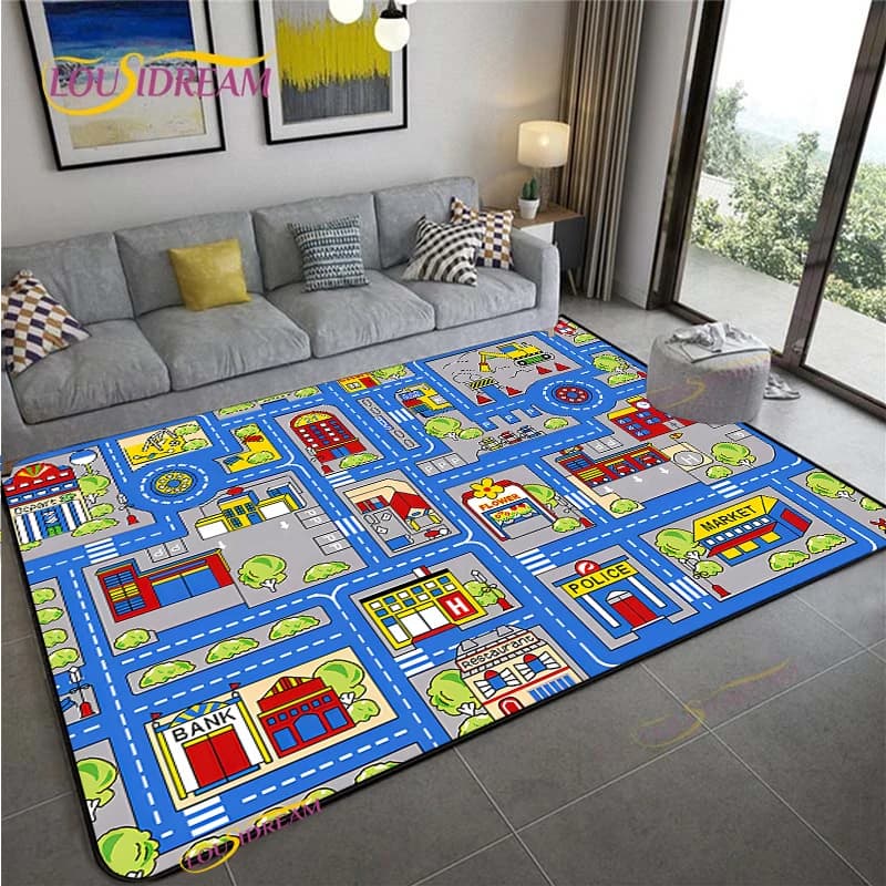 Road Traffic Non-Slip Area Rug