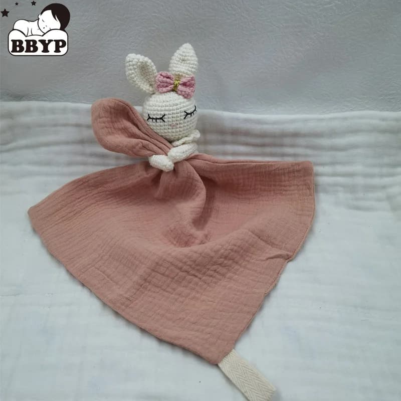 Baby Soother Appease Towel Bib Soft Bunny Bear Lion Sleeping Doll Teether Infants Comfort Sleeping Nursing Cuddling Doudou