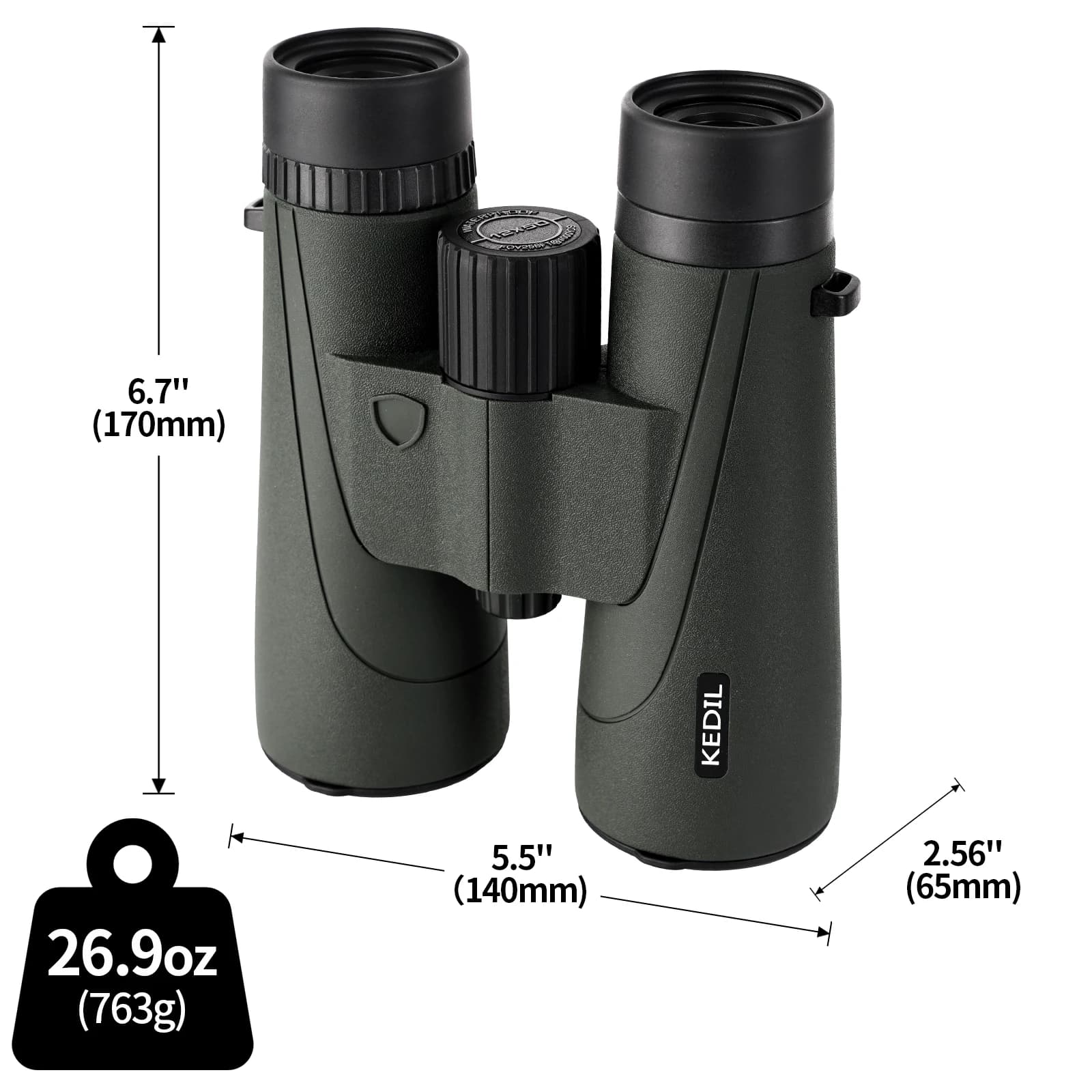 Professional HD Binoculars 12x50 BAK4 Waterproof