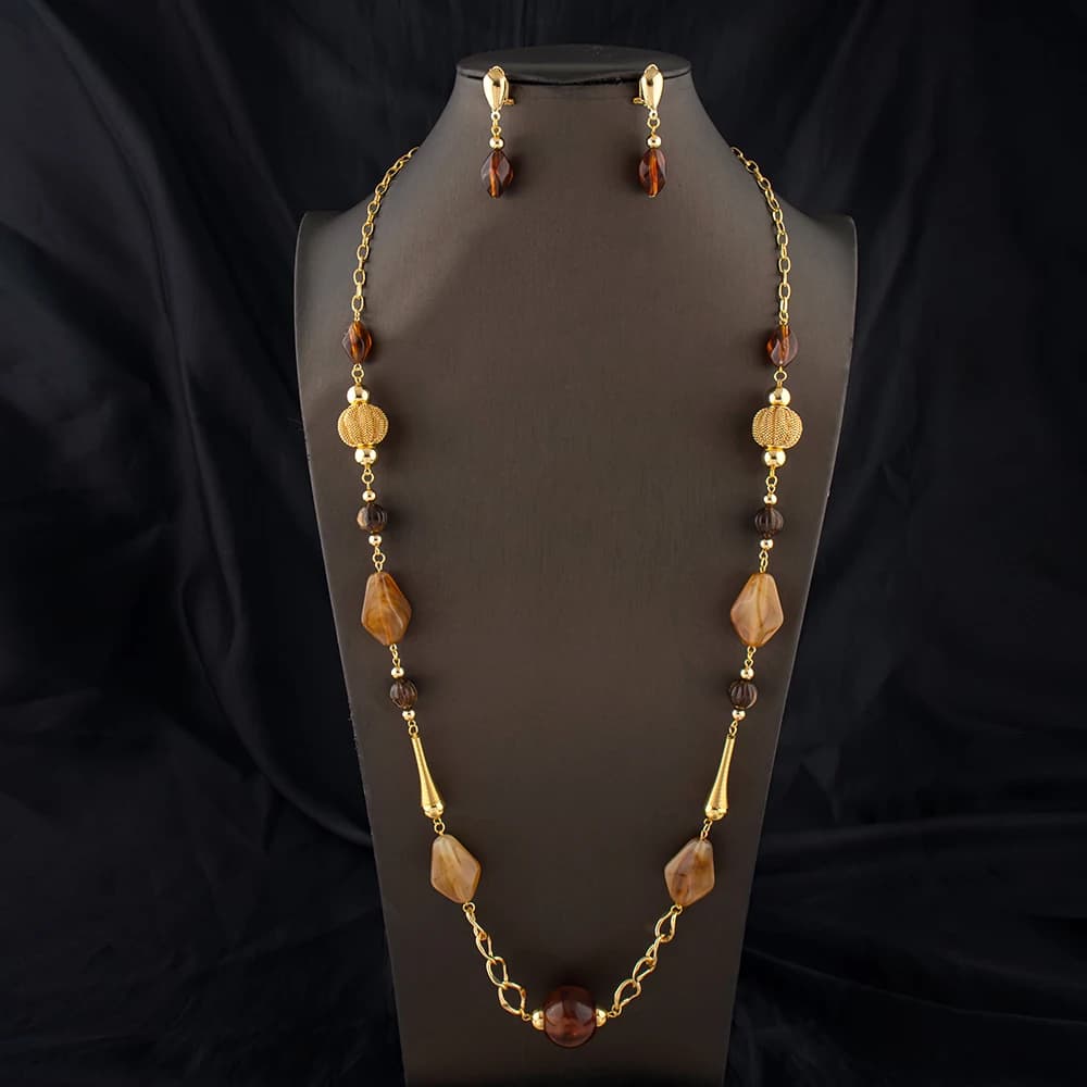Jewelry and Accessory Sets Elegant Women's Set Brazilian Jewelry Set High Quality Agate Jewelry Gifts for Nigerian African Women