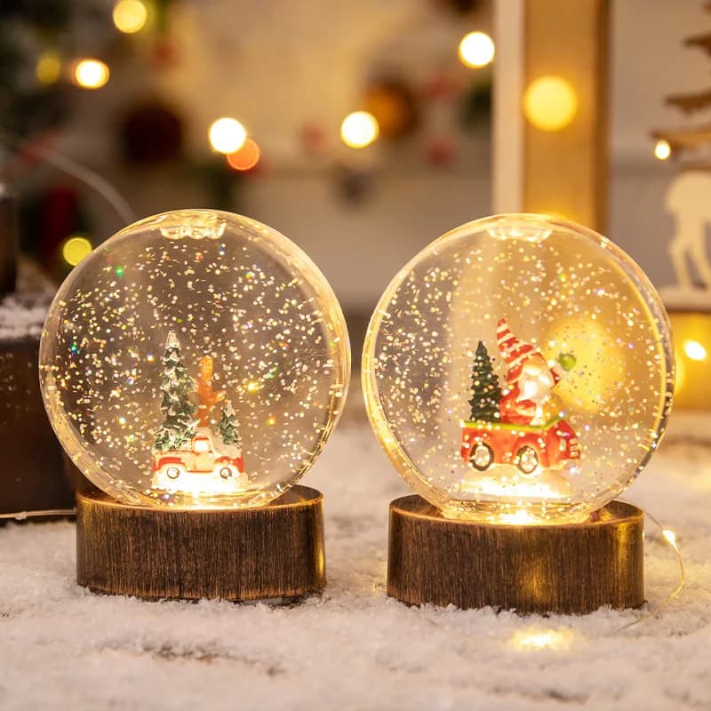 Illuminated Crystal Ball Night Light Wind Lamp
