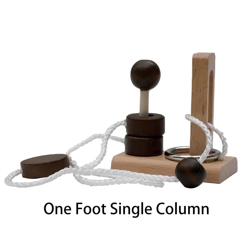 Wooden Rope Brain Teaser Puzzle
