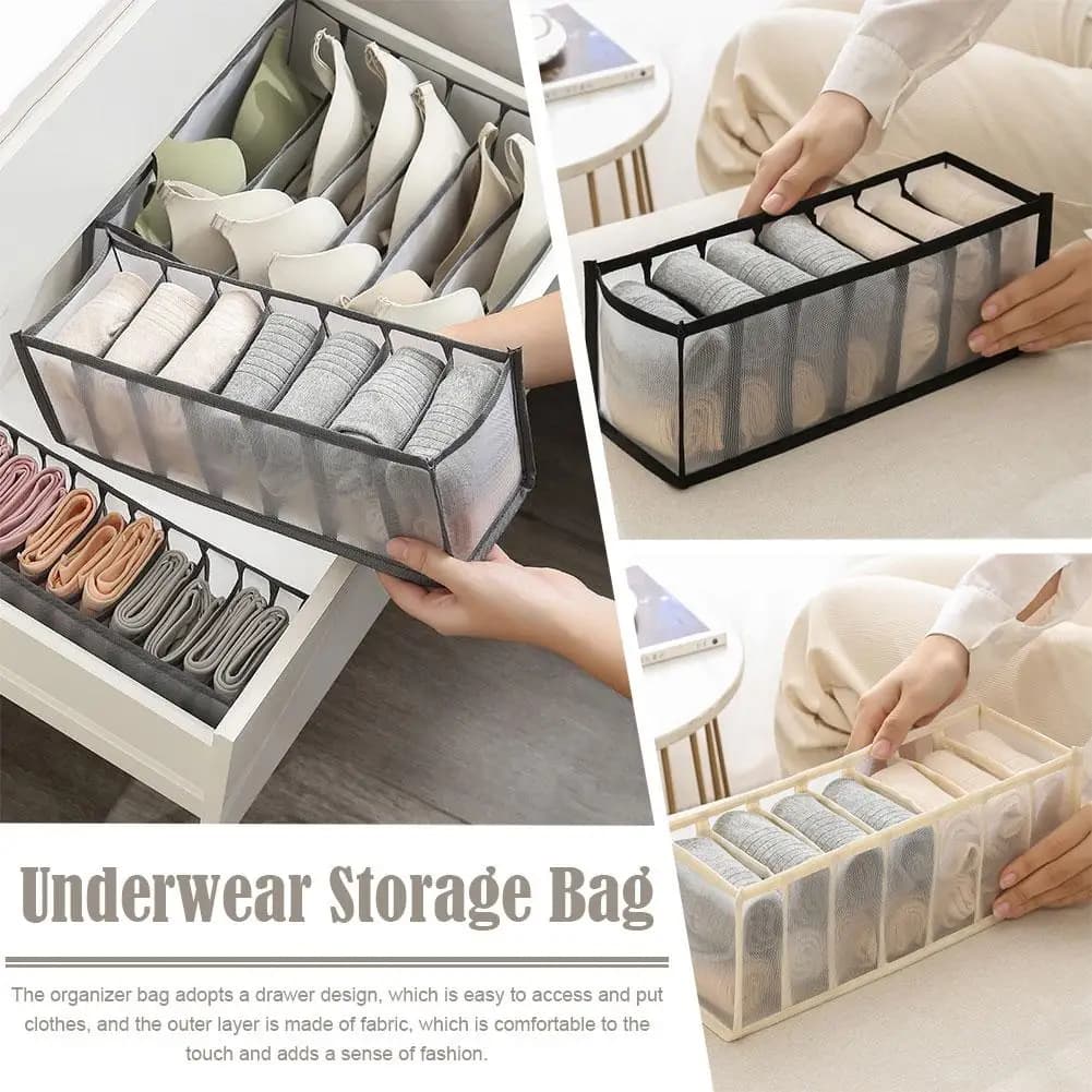 7-Compartment Sock and Underwear Organizer
