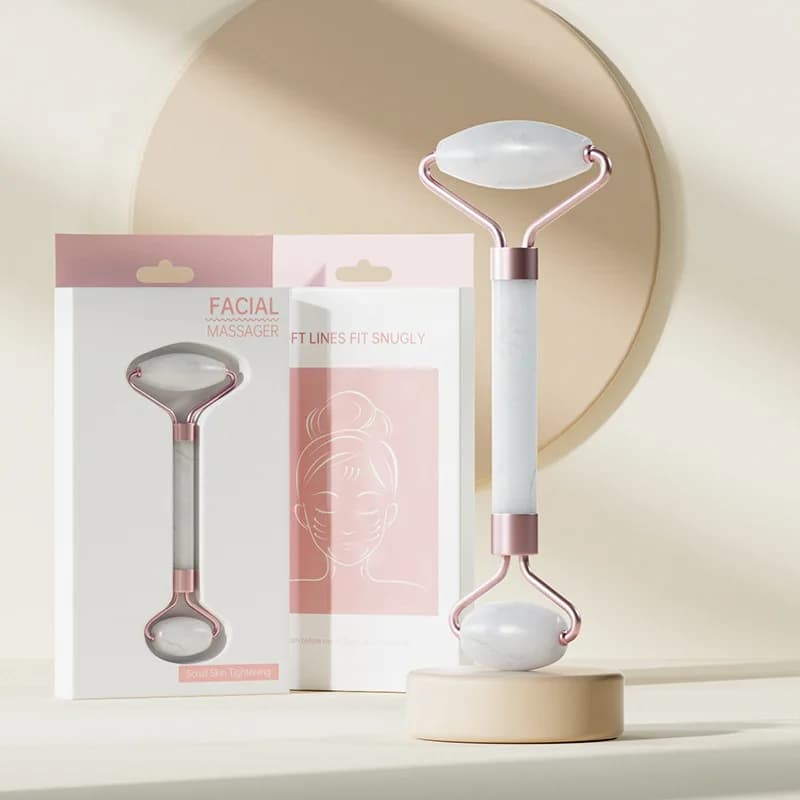 Jade and Crystal Facial Massage Roller