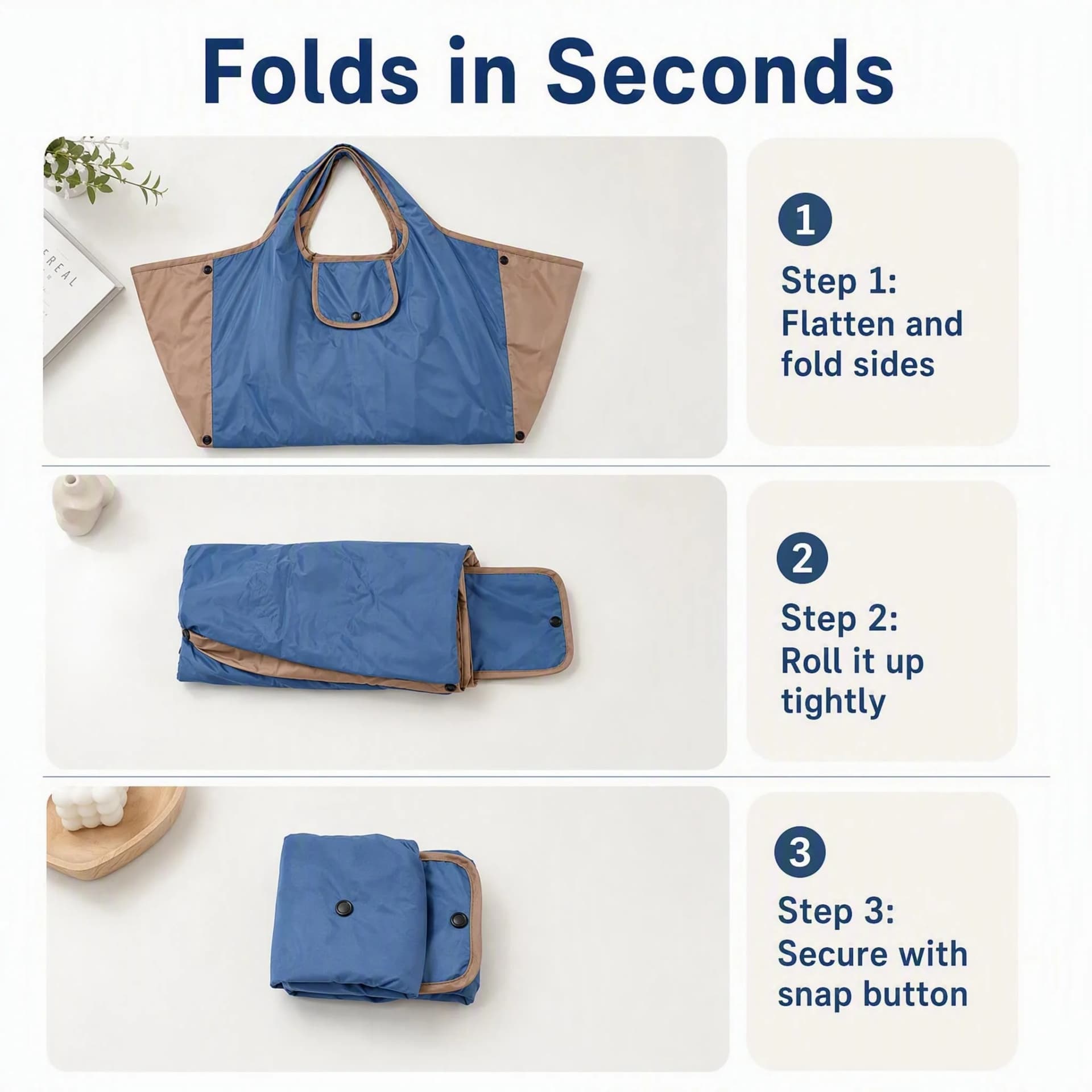 Reusable Folding Tote Bag