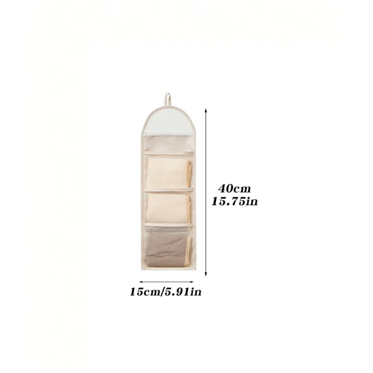Hanging Closet Organizer with Mesh Pockets